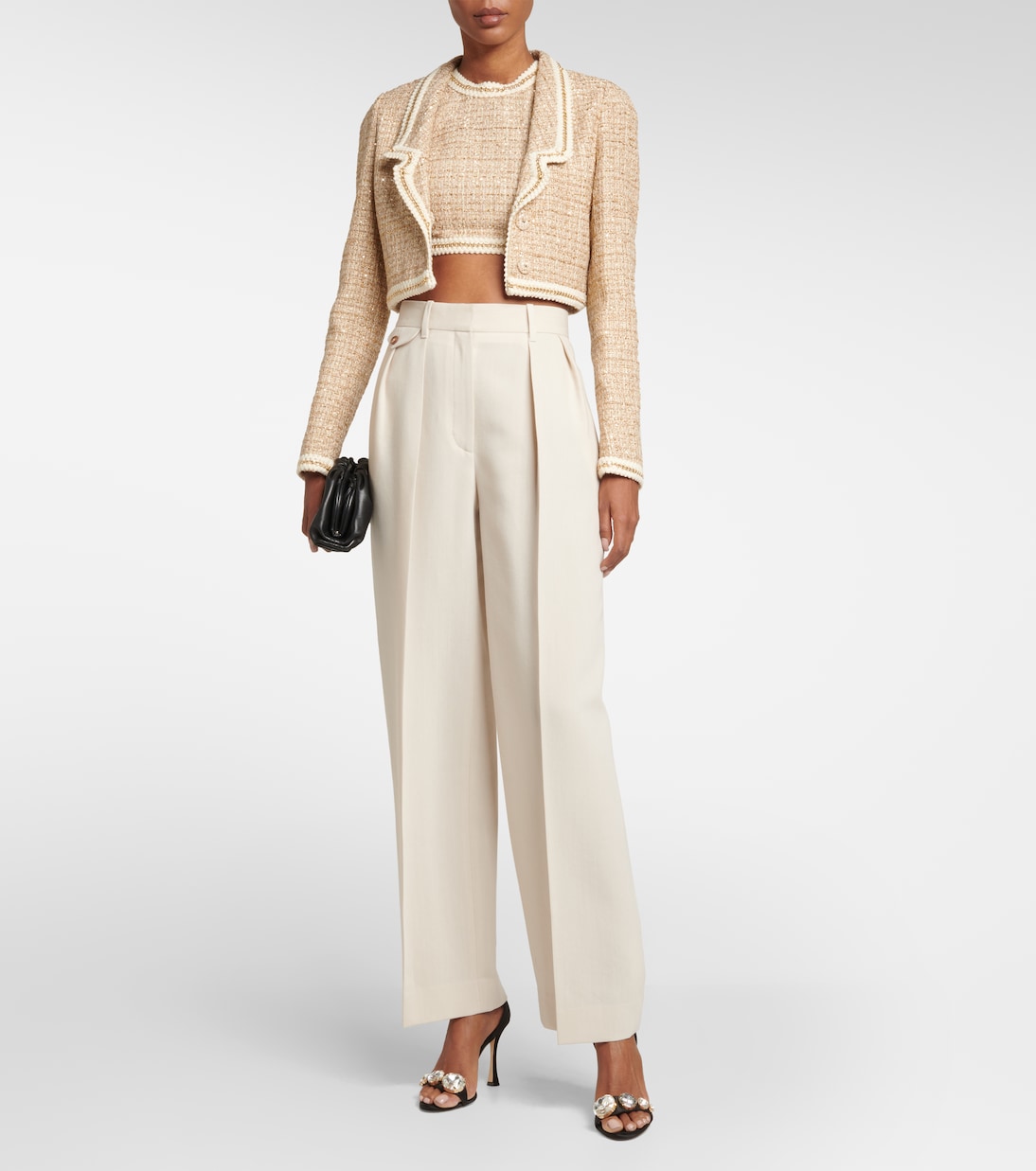 Cropped-Top aus Tweed | Giambattista Valli