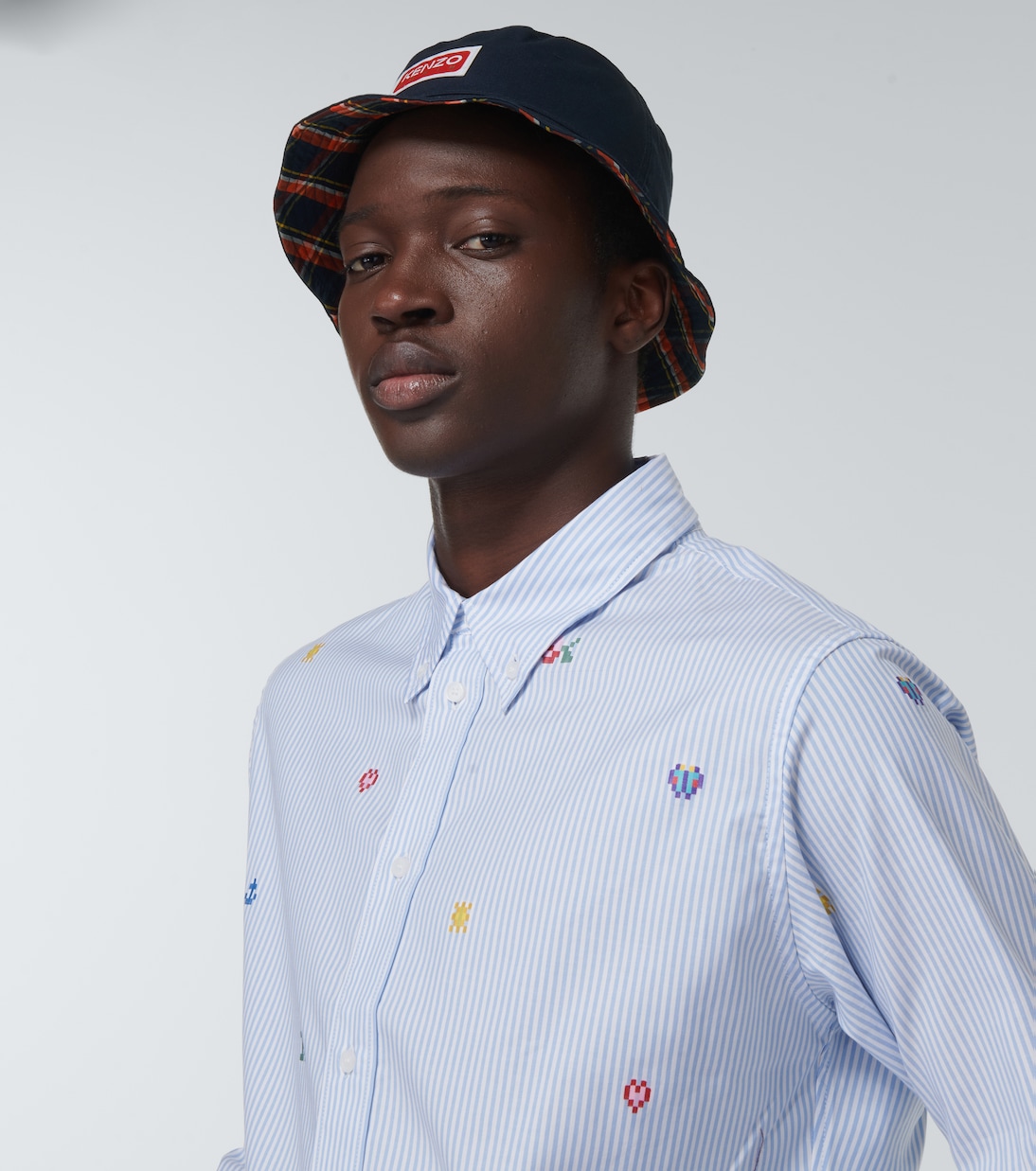 Logo checked cotton bucket hat | Kenzo