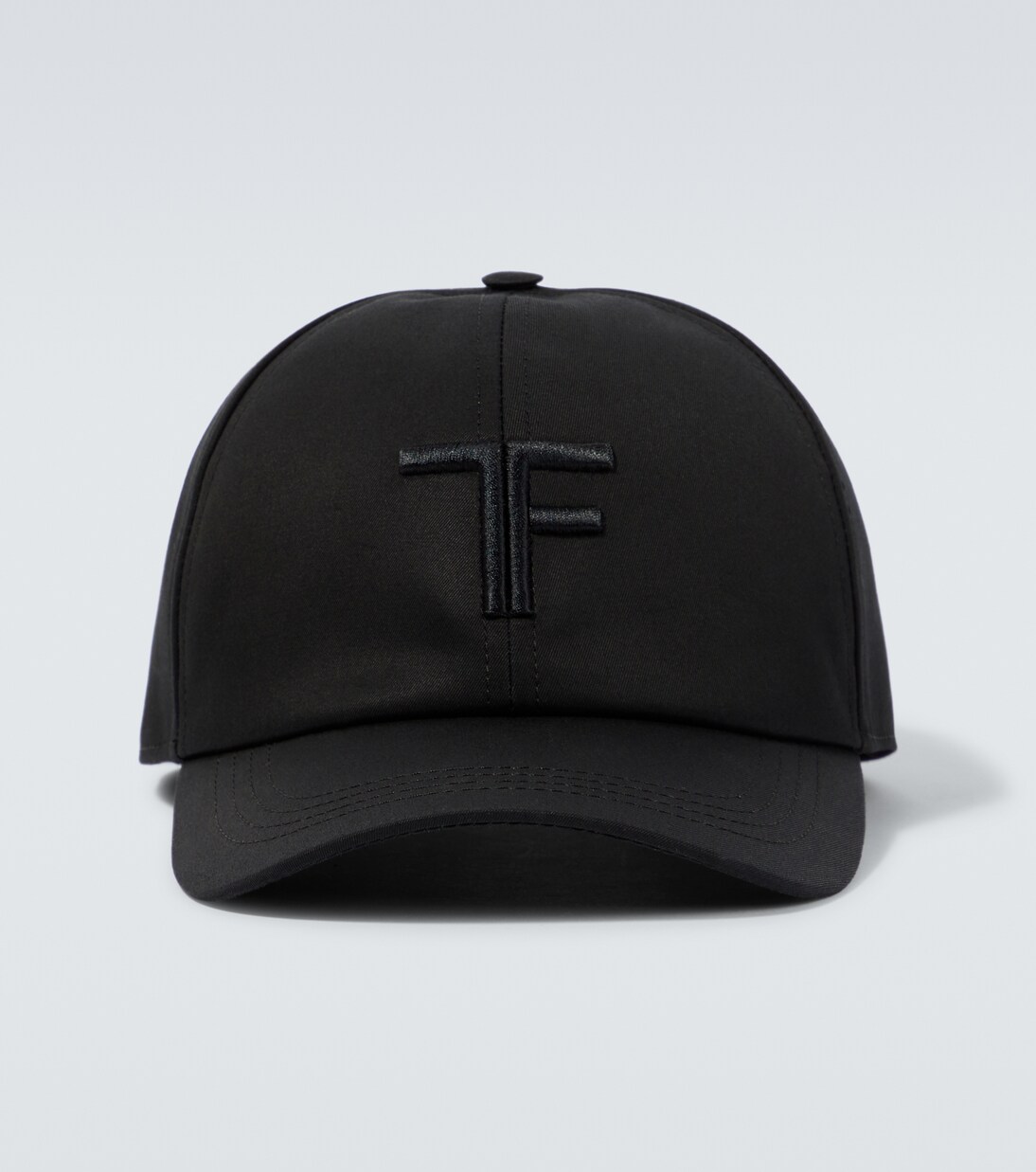 Gorra de lona y piel bordada | Tom Ford