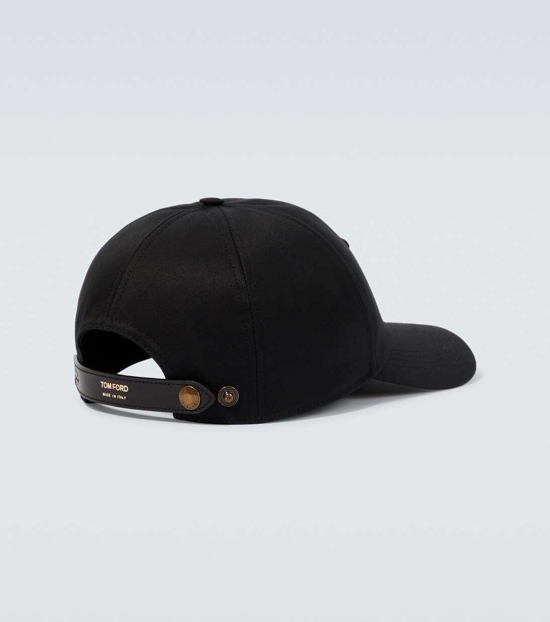 Gorra de lona y piel bordada | Tom Ford