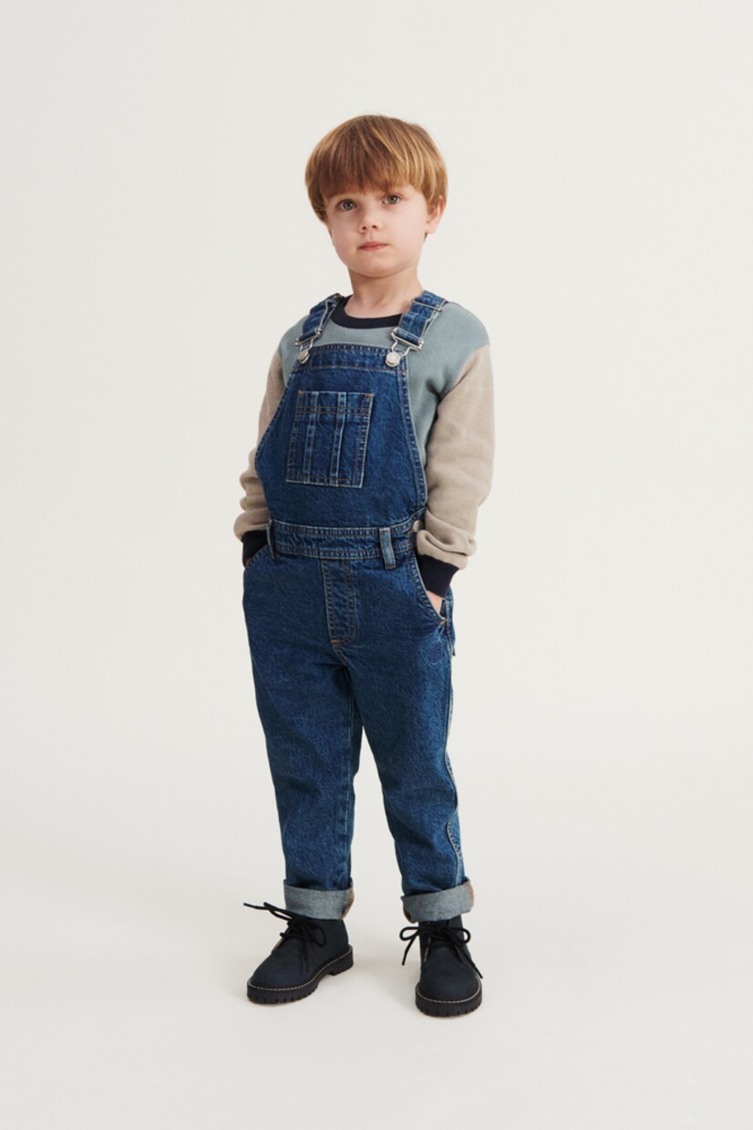 Indigo cotton denim overalls | Liewood