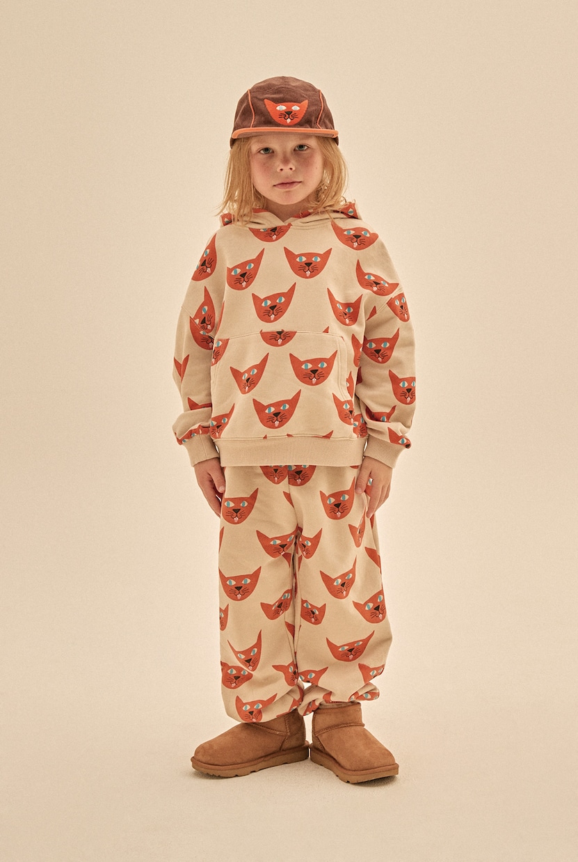 Cat cotton jersey sweatpants | Jellymallow