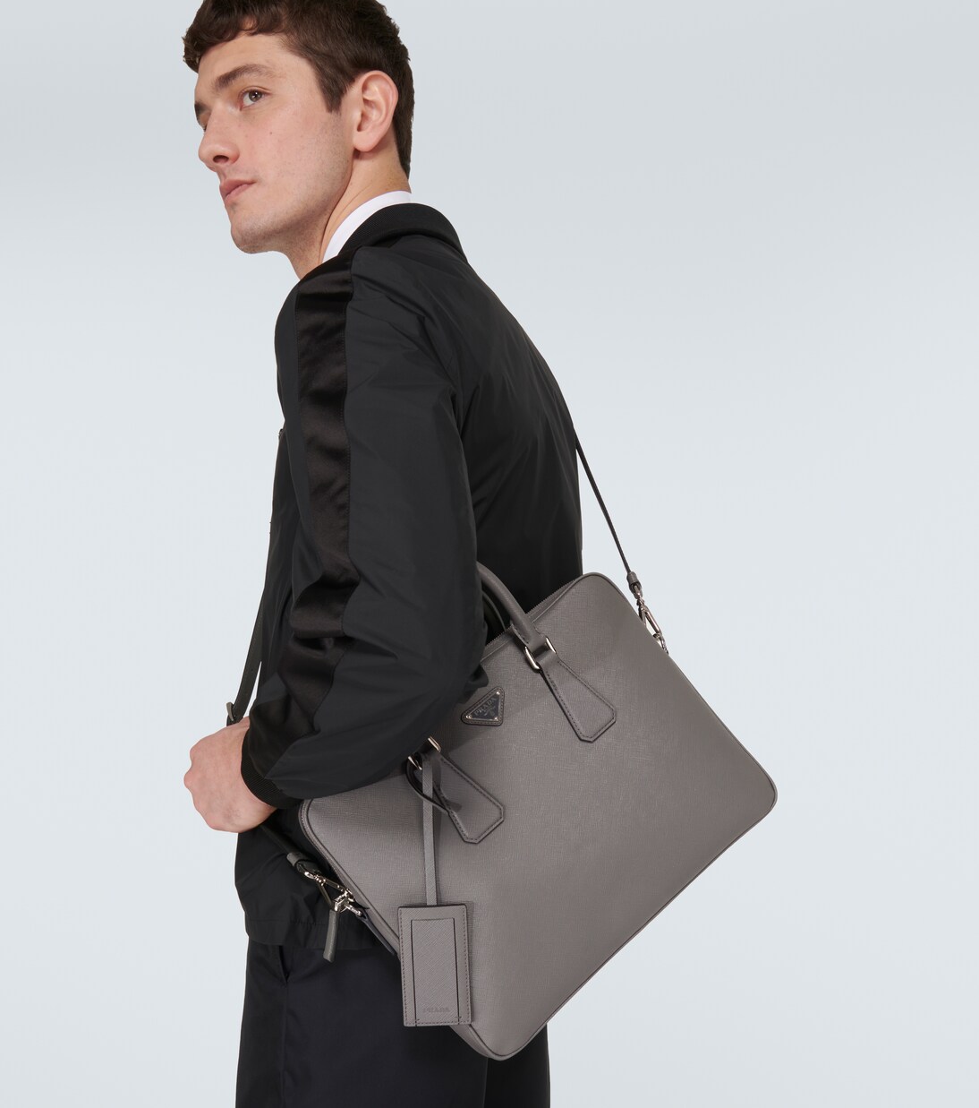Saffiano leather briefcase | Prada