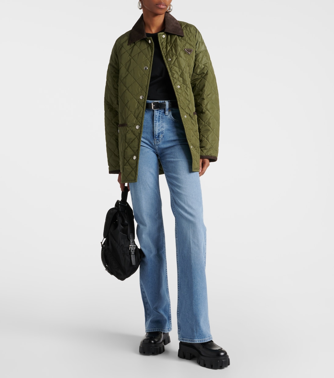 Jeans rectos The Slim Stacked de tiro alto | Frame