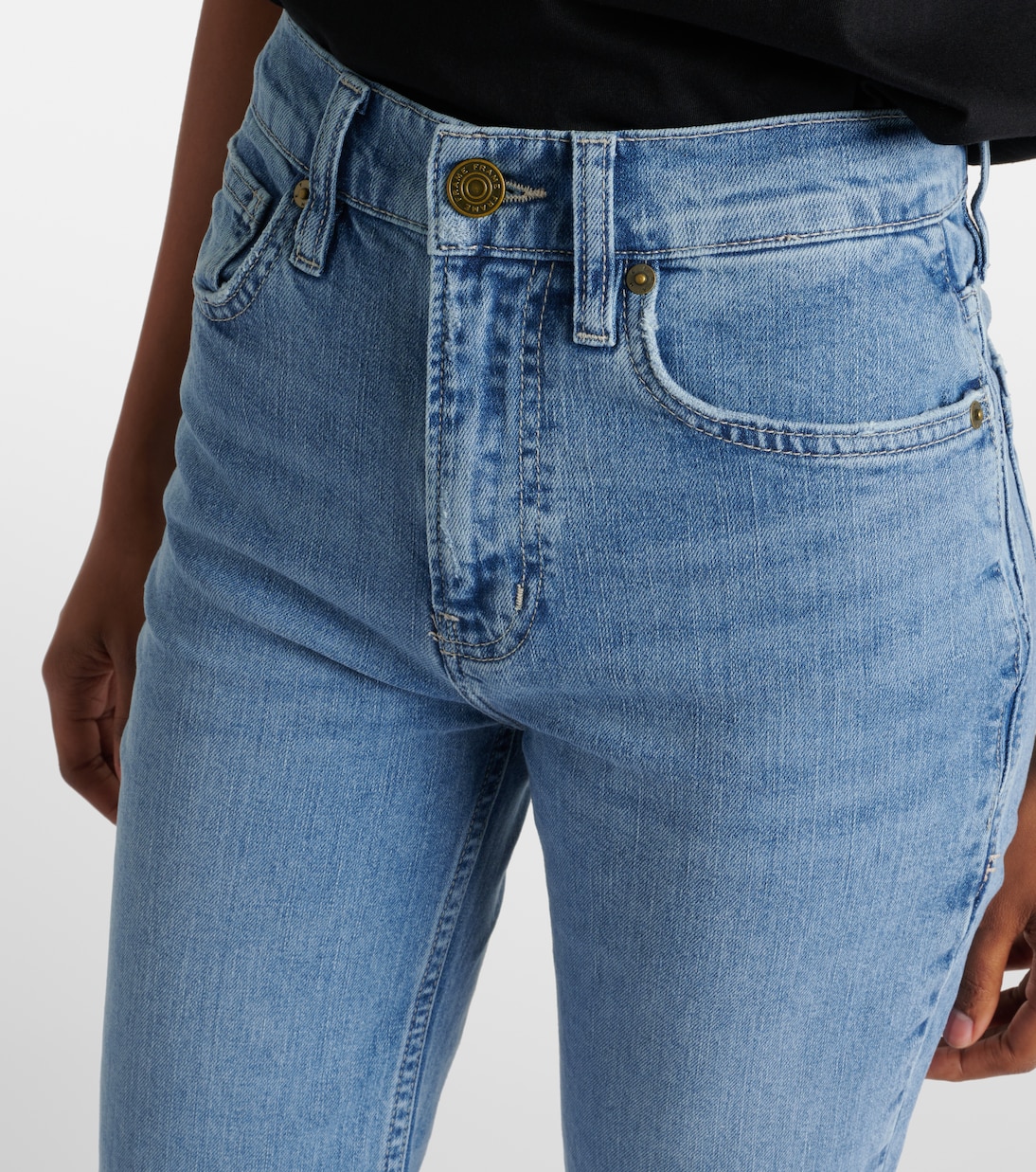 Jeans rectos The Slim Stacked de tiro alto | Frame