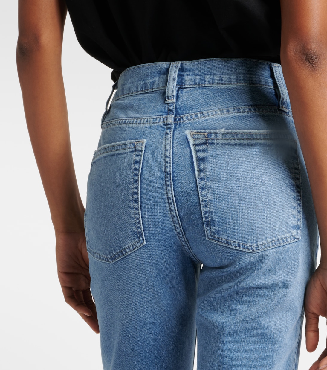 Jeans rectos The Slim Stacked de tiro alto | Frame