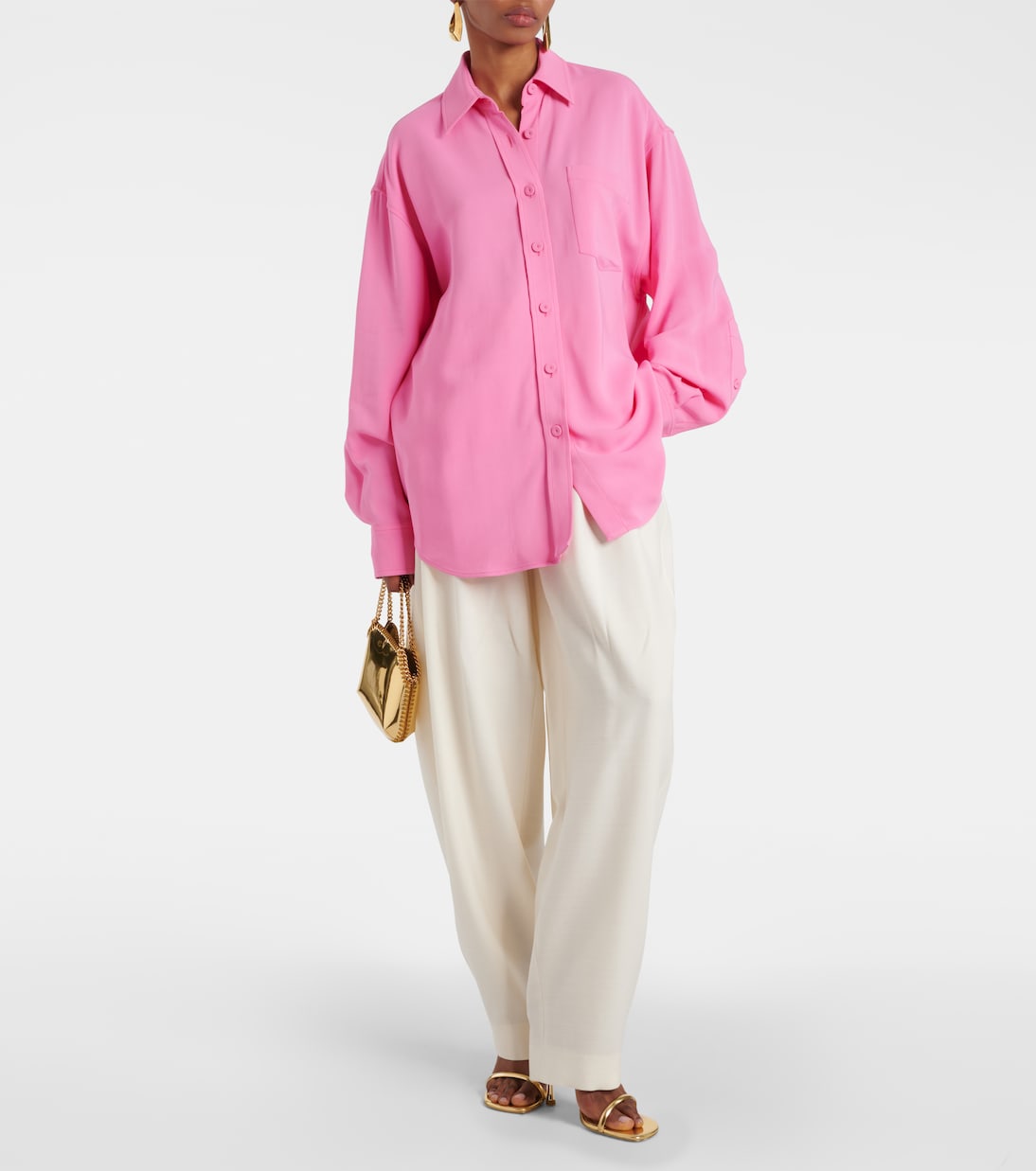 Oversize-Hemd aus Crêpe | Stella McCartney