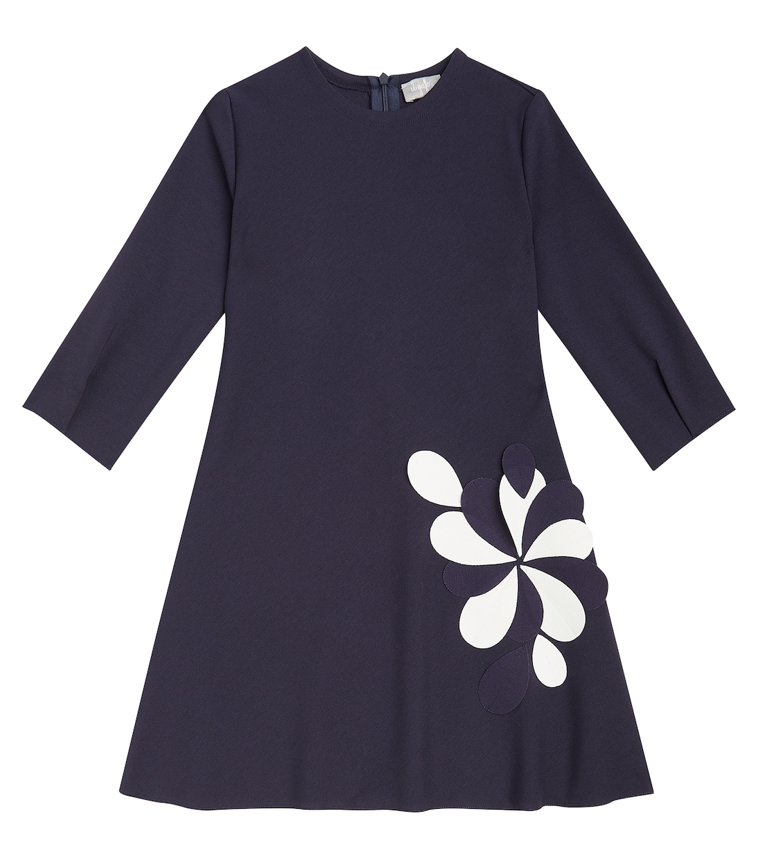 Floral-appliqué jersey dress | Il Gufo