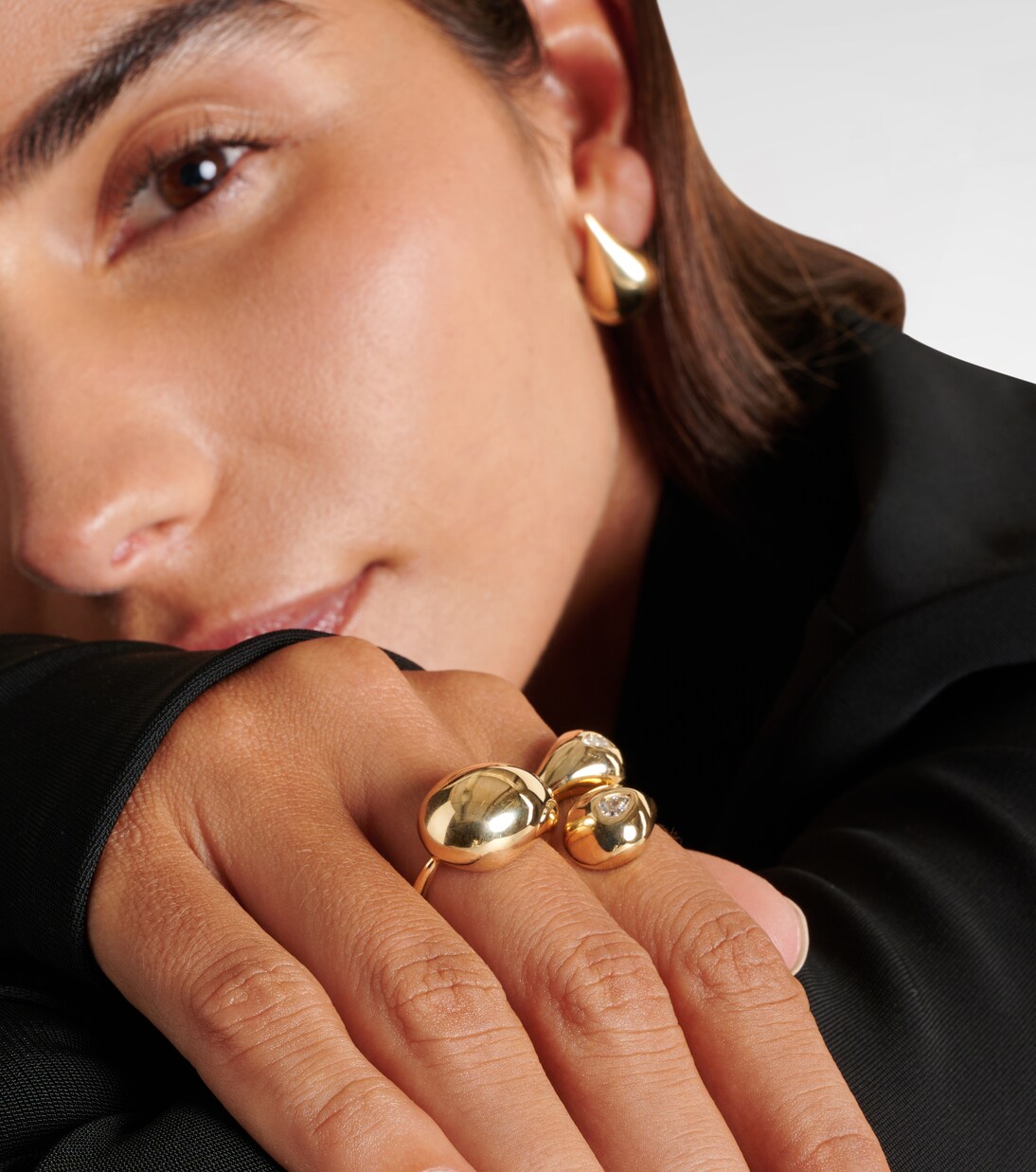 Anello Water Droplet in oro 14kt | Mateo