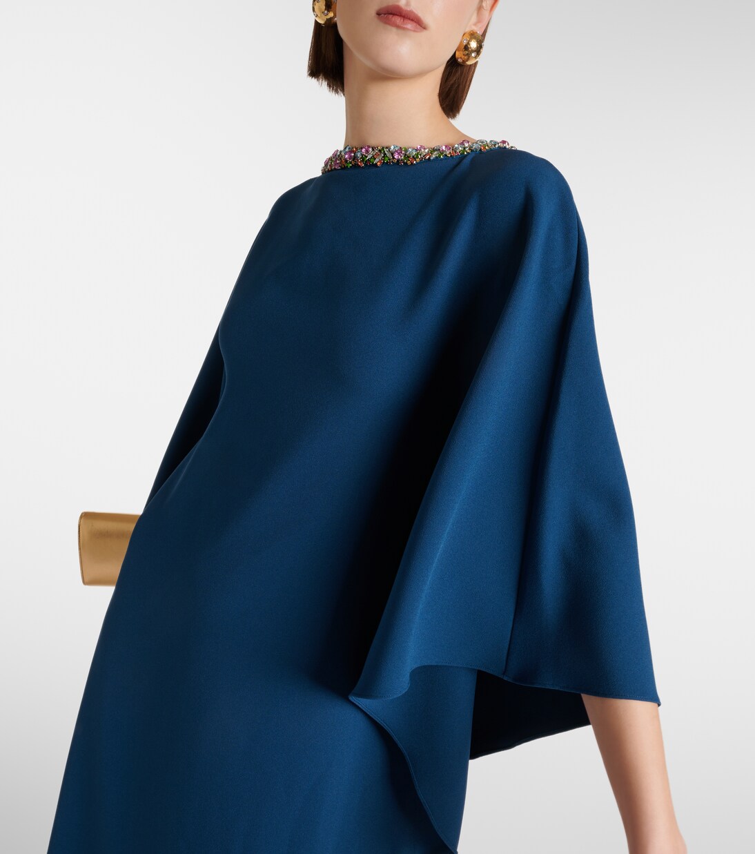 Robe longue Amarella en crêpe | Safiyaa