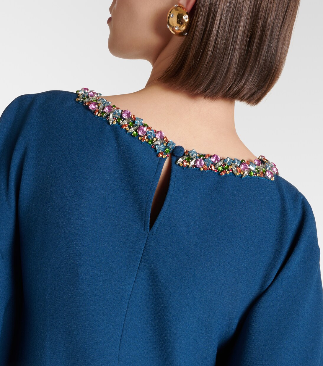 Robe longue Amarella en crêpe | Safiyaa