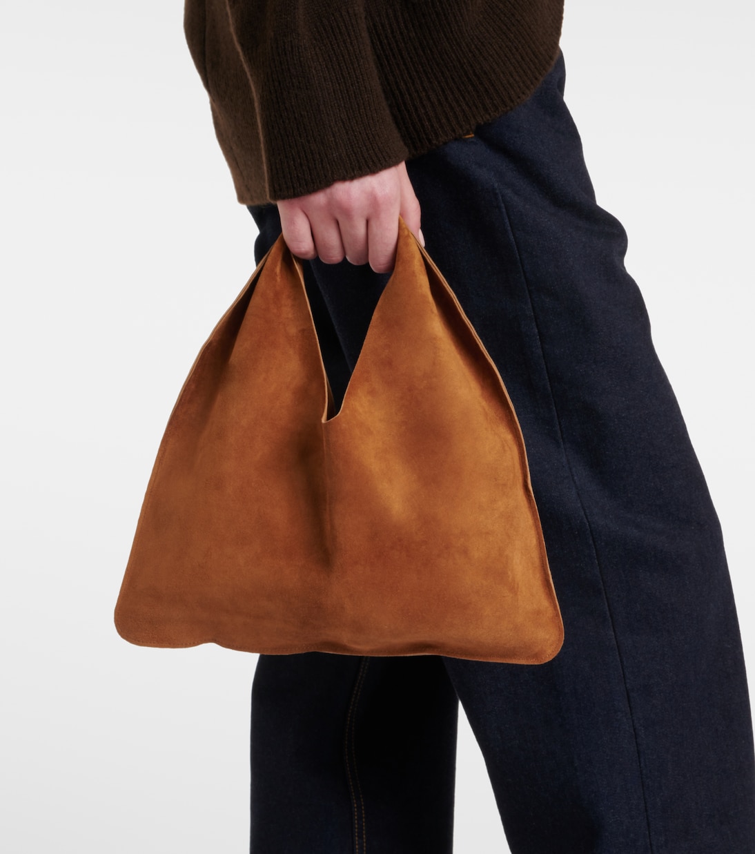 Bindle Small suede tote bag | The Row