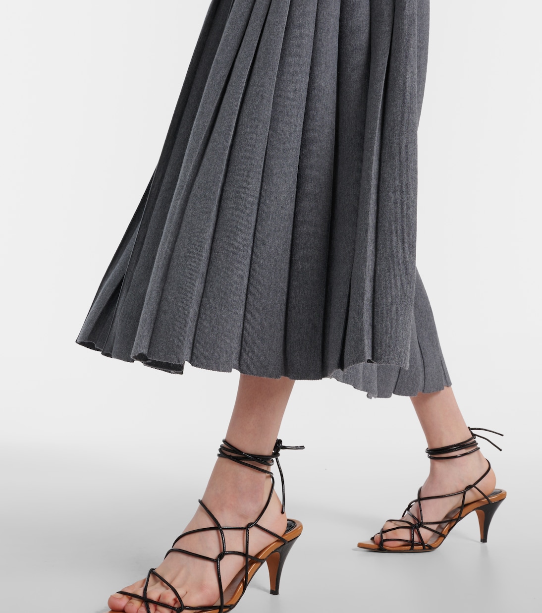 Elio pleated wool midi dress | Khaite