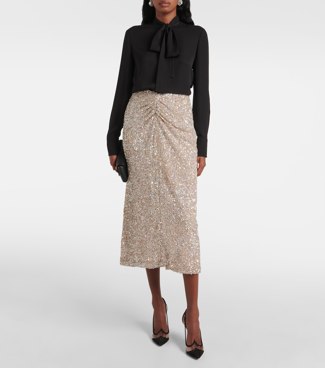 Midirock Zuri mit Pailletten | Costarellos