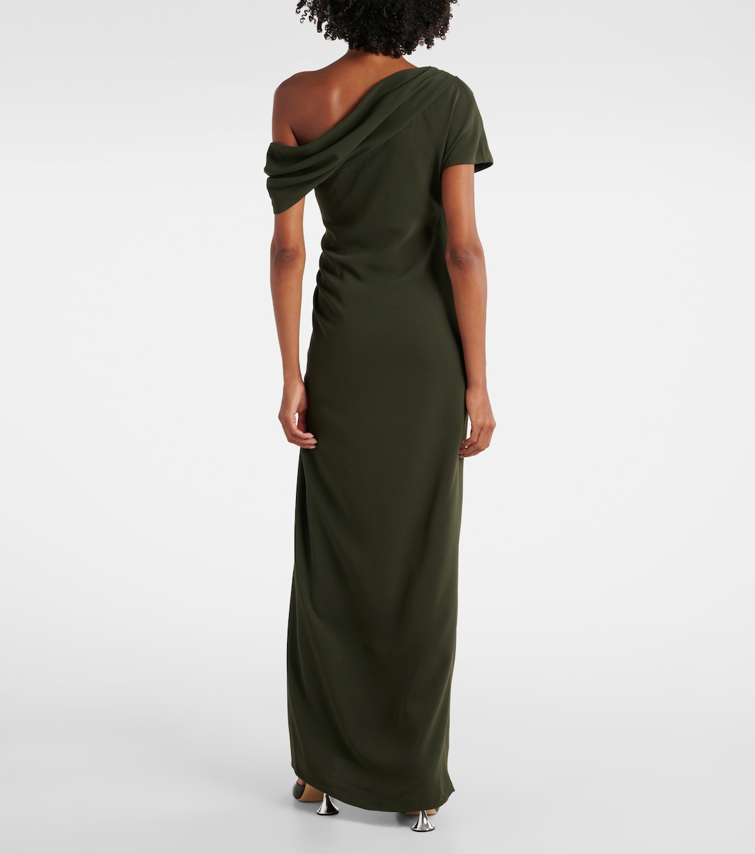 One-Shoulder-Robe Kally aus Crêpe | Simkhai