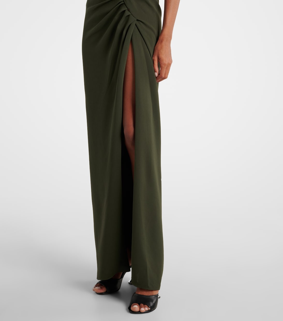 One-Shoulder-Robe Kally aus Crêpe | Simkhai