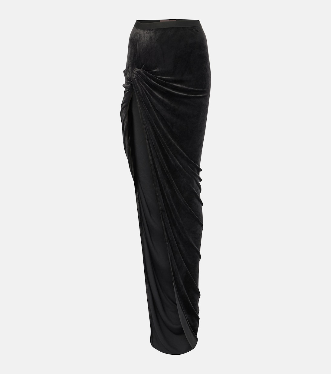 Lilies Maxirock Twist Edfu aus Samt | Rick Owens