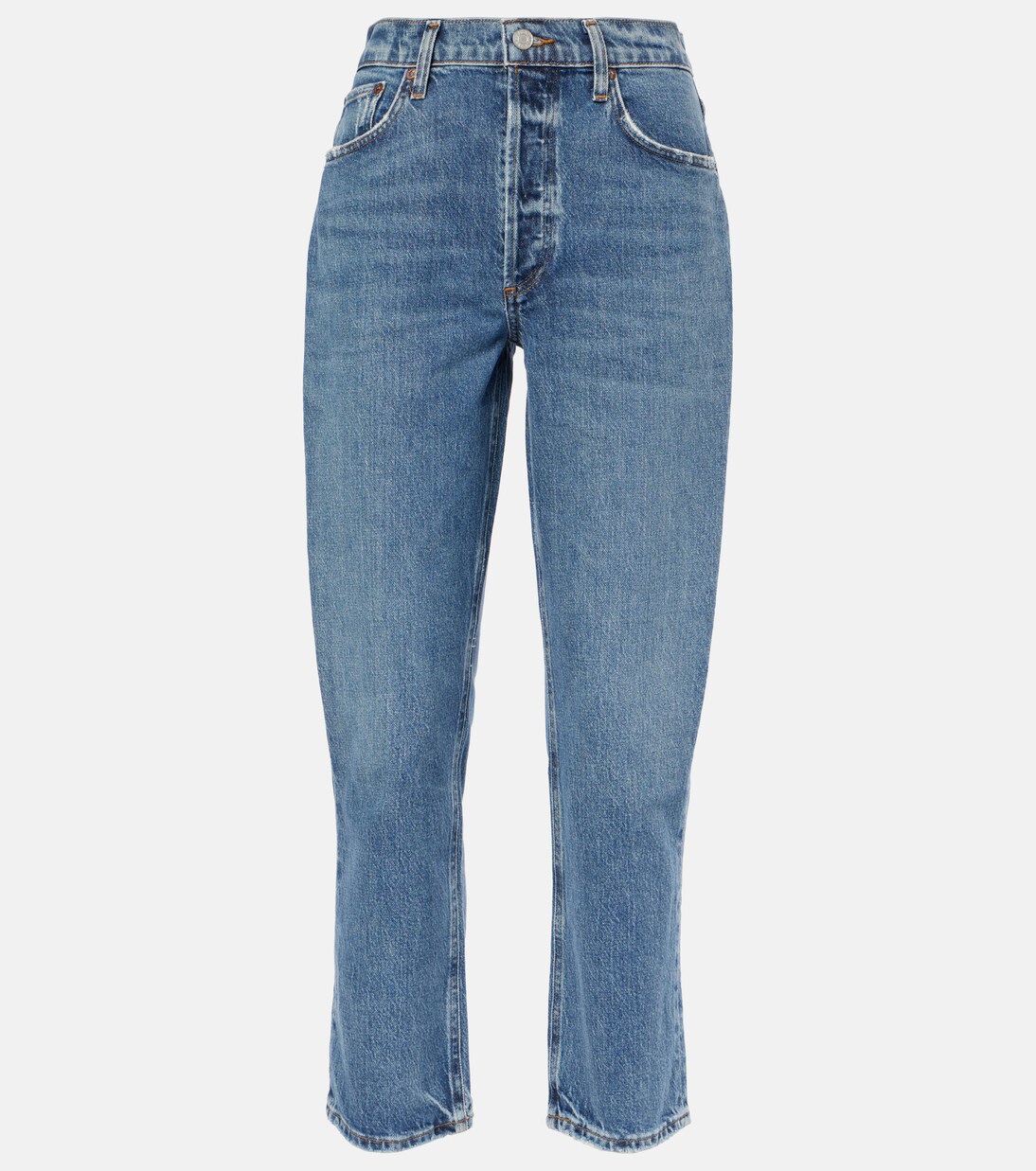 High-Rise Cropped Straight Jeans Riley | Agolde