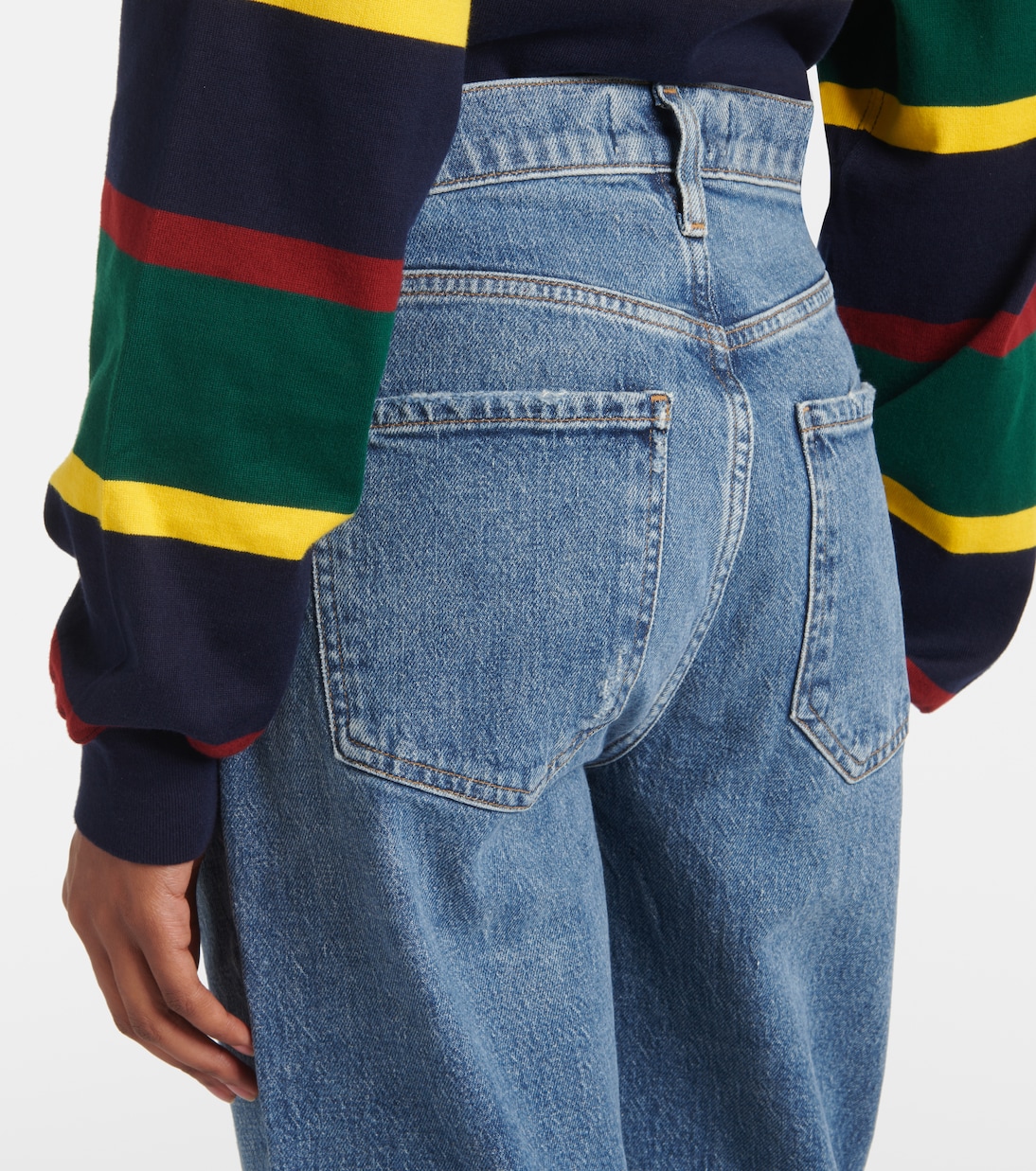 High-Rise Cropped Straight Jeans Riley | Agolde