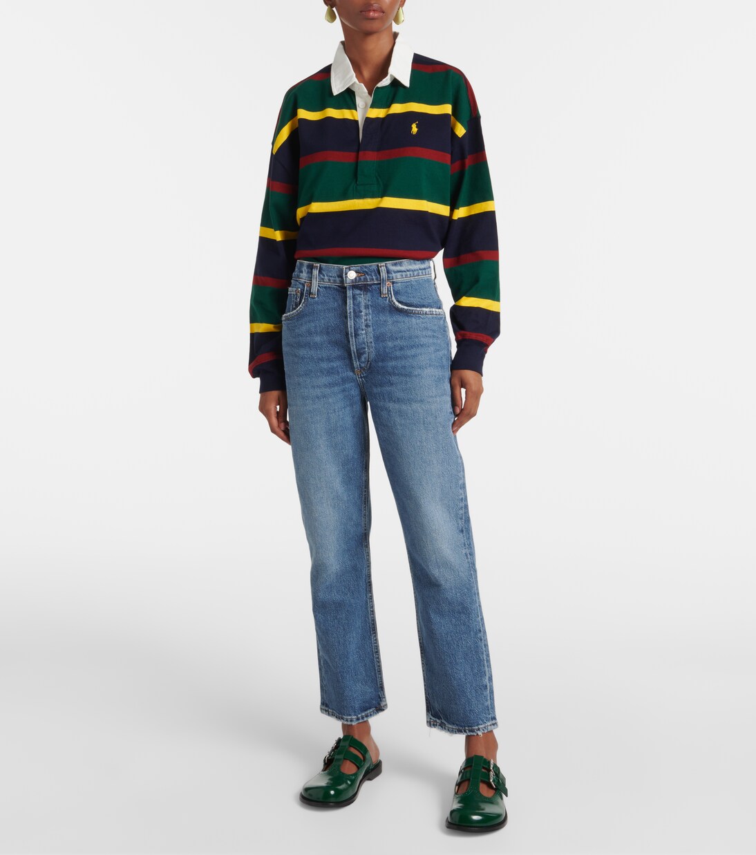 High-Rise Cropped Straight Jeans Riley | Agolde