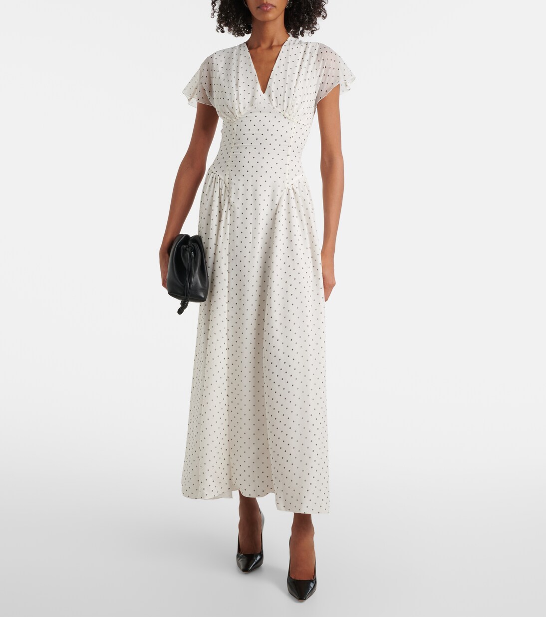 Robe midi à pois | Rotate