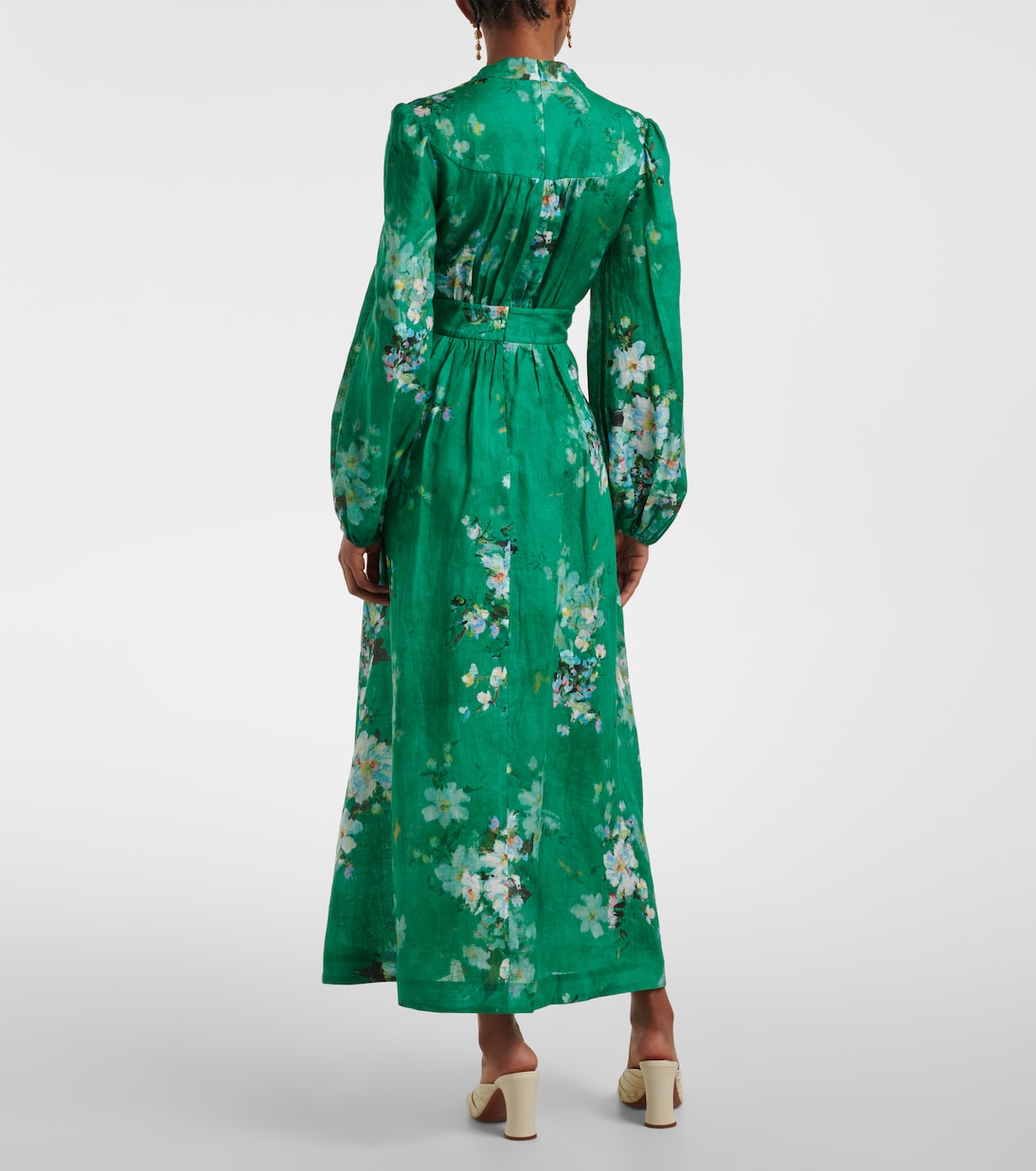 Abito midi Everly in lino con stampa | Zimmermann