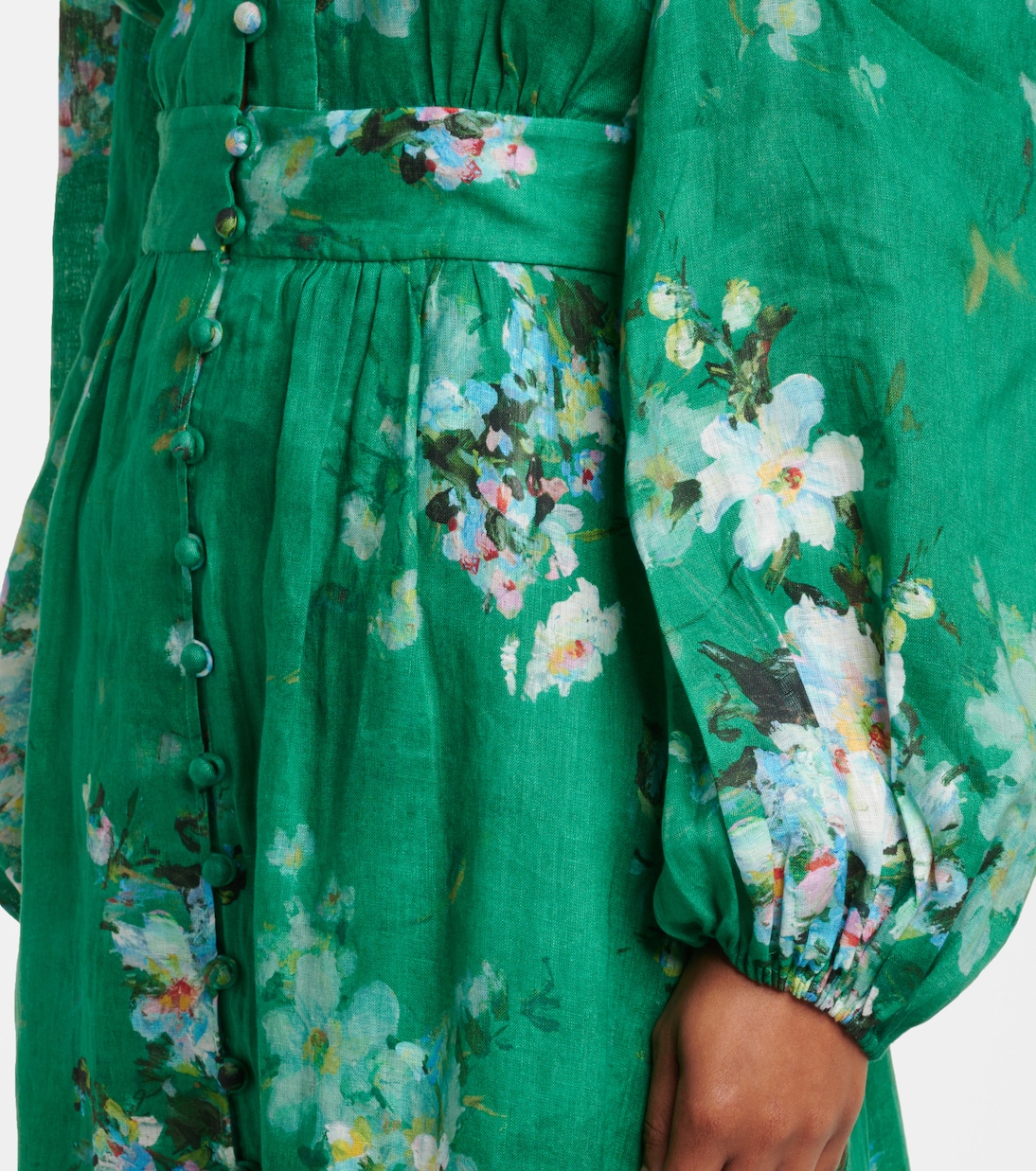 Abito midi Everly in lino con stampa | Zimmermann