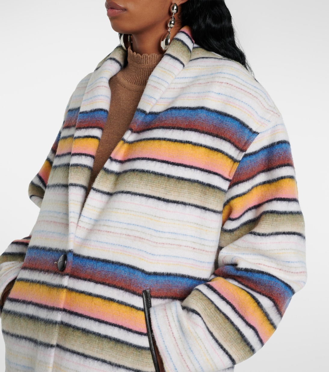 Cappotto in misto lana a righe | Marant Etoile