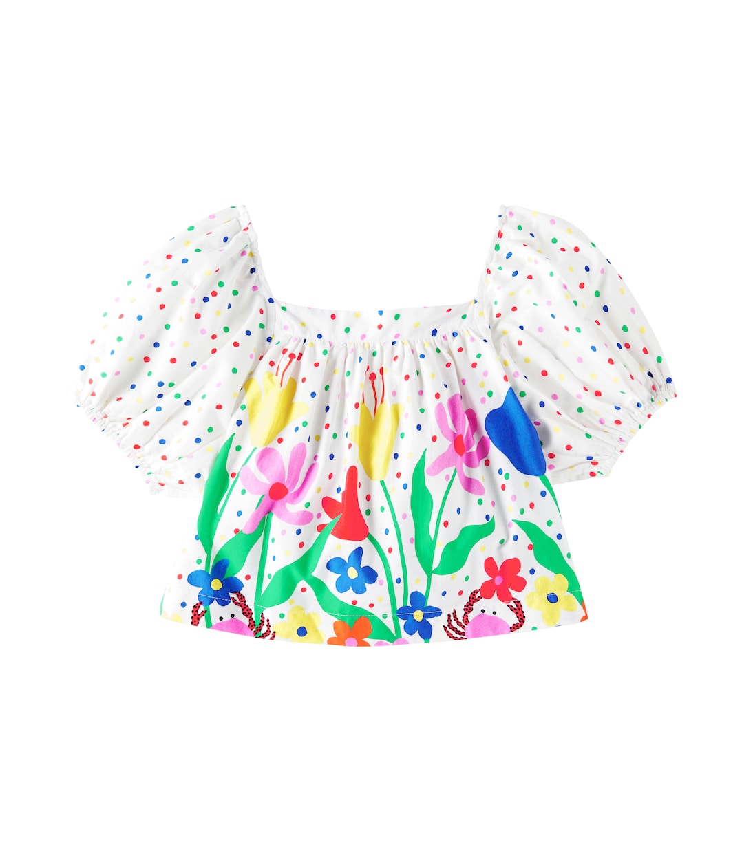 Flor Do Mangue floral cotton blouse | Fábula