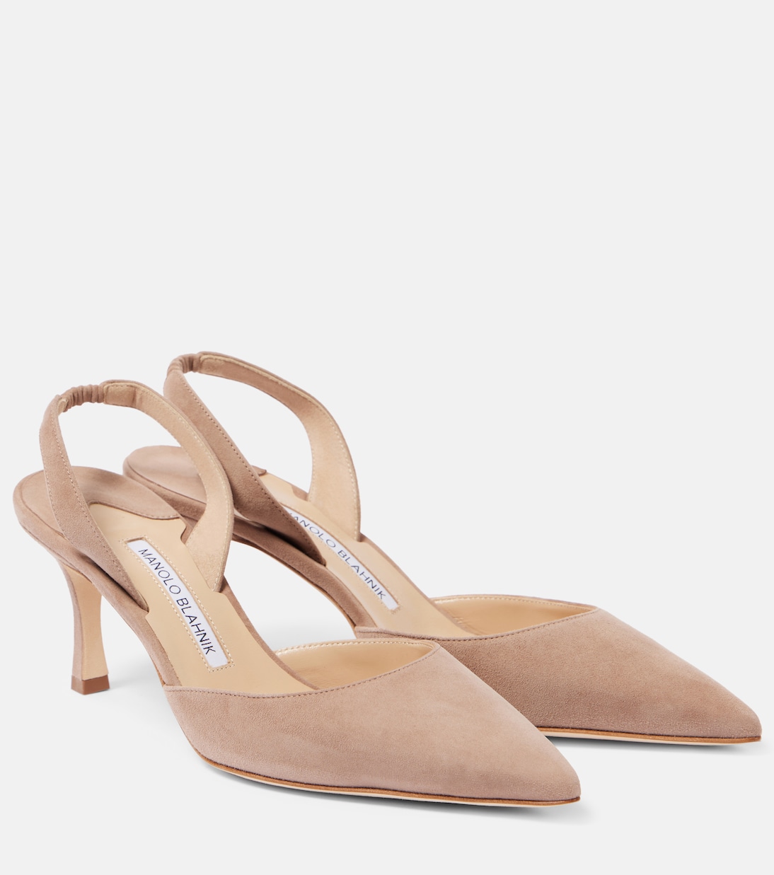 Carolyne 70 suede slingback pumps | Manolo Blahnik