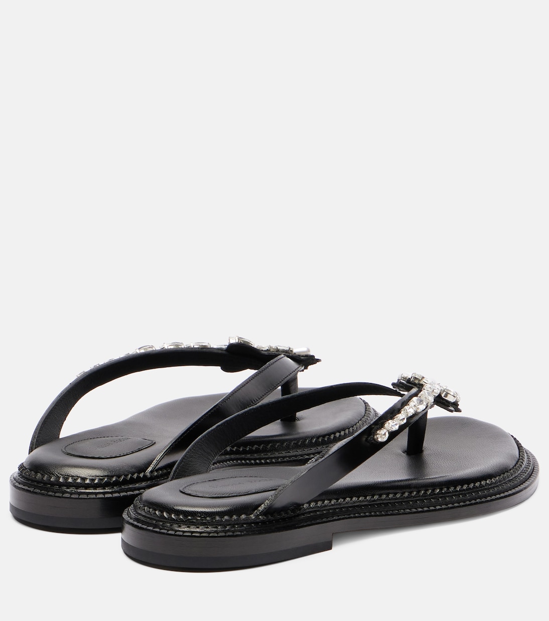 Embellished leather thong sandals | Simone Rocha