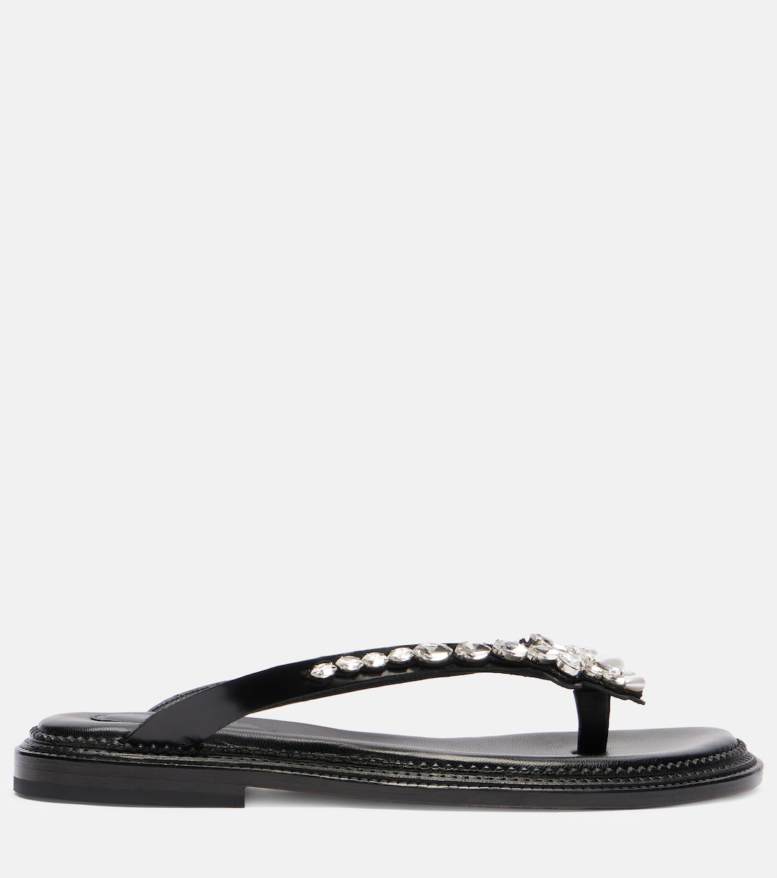 Embellished leather thong sandals | Simone Rocha