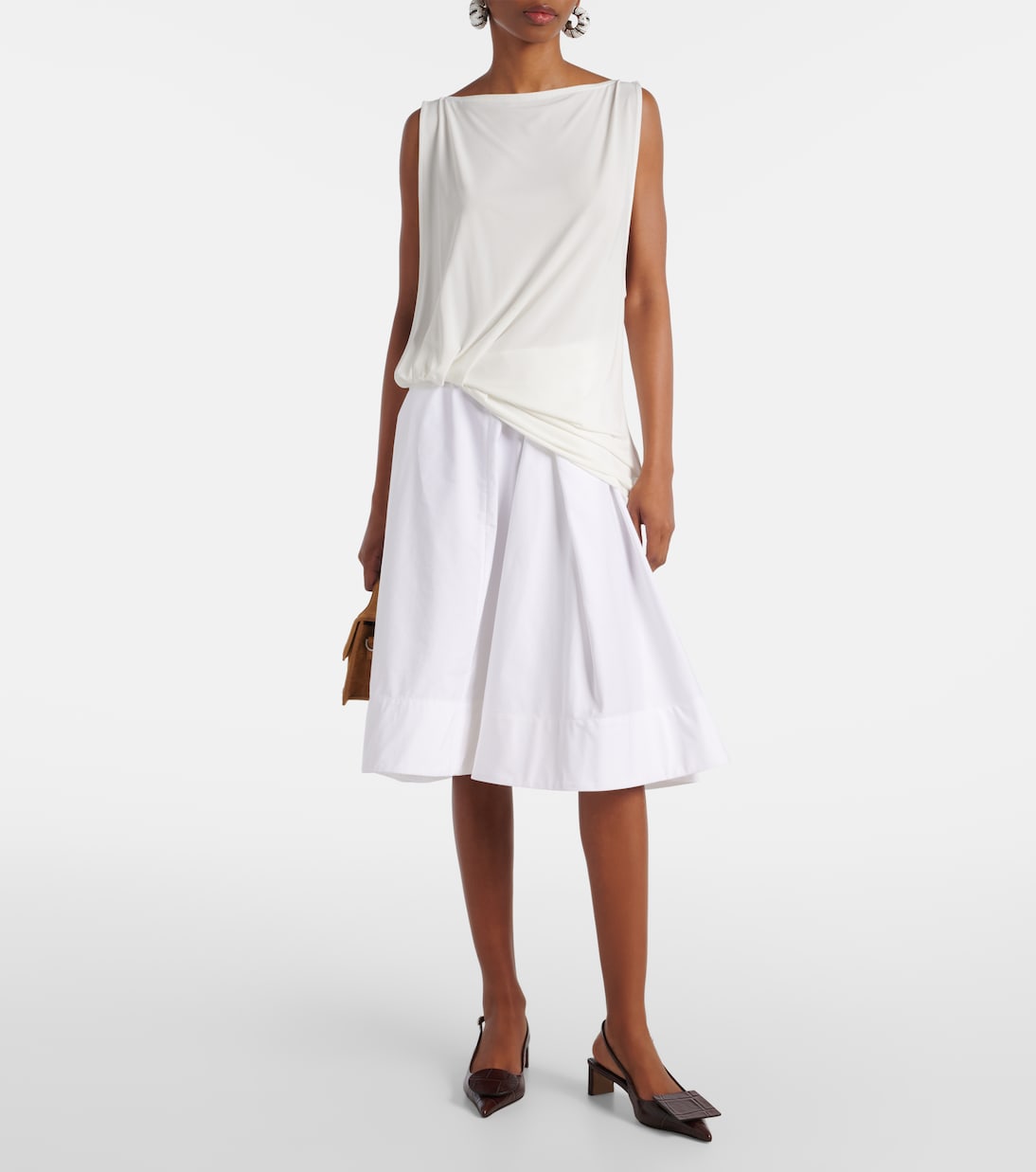 Midirock Salon aus Baumwollpopeline | Jacquemus