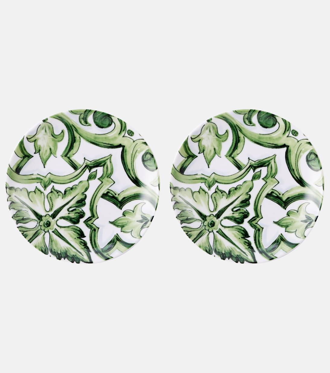 Majolica set of 2 porcelain dessert plates | Dolce&Gabbana Casa