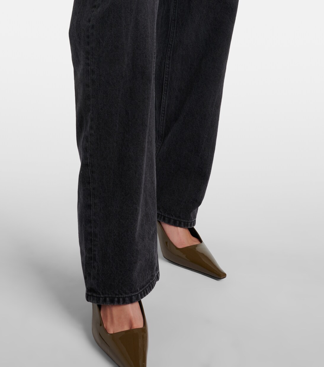 高腰阔腿牛仔裤 | Saint Laurent