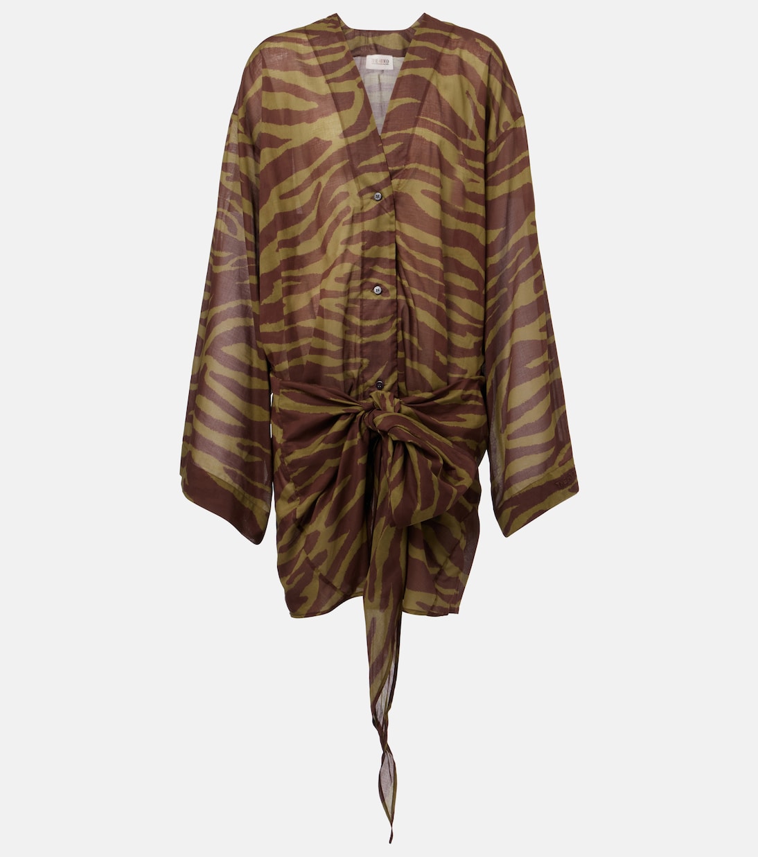 Zebra-print cotton muslin minidress | The Attico