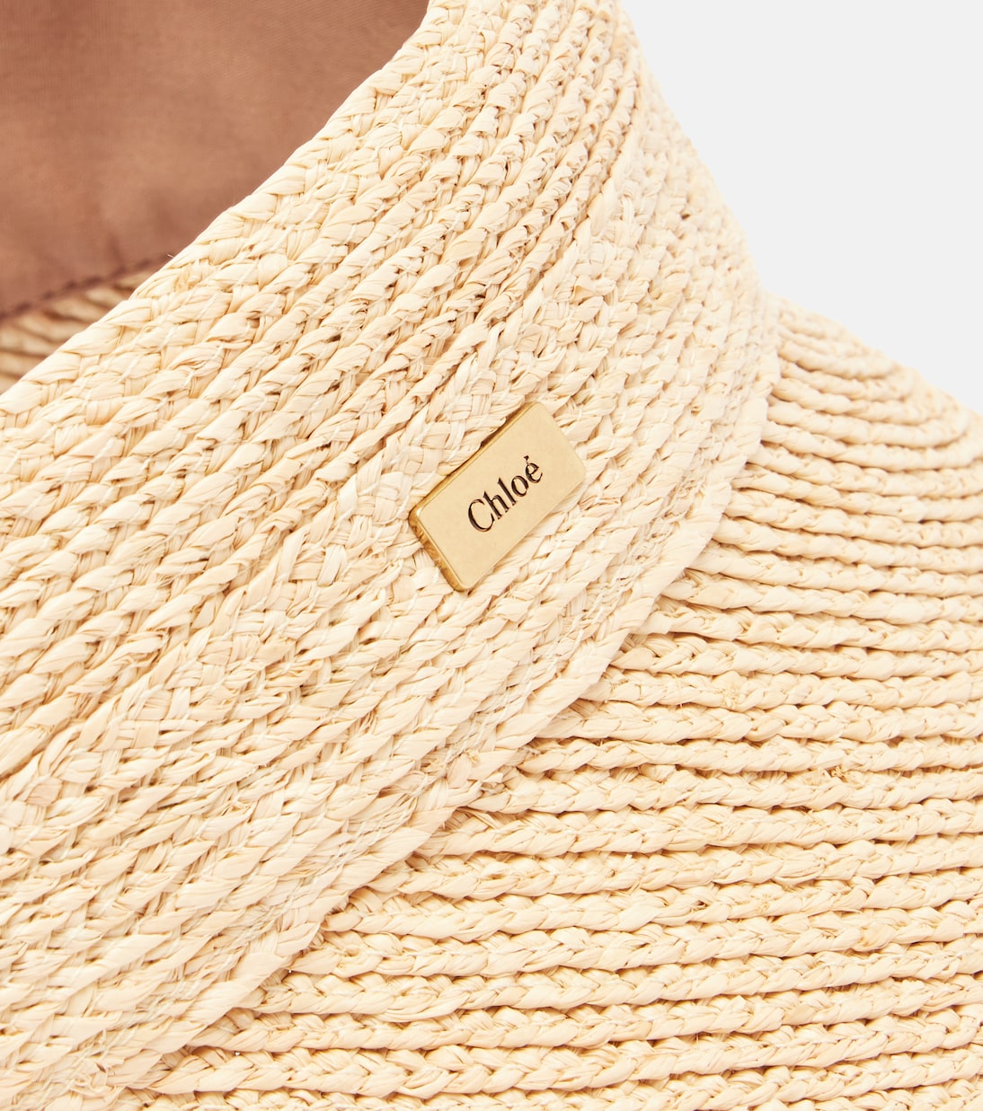 Scarf-detail raffia visor | Chloé