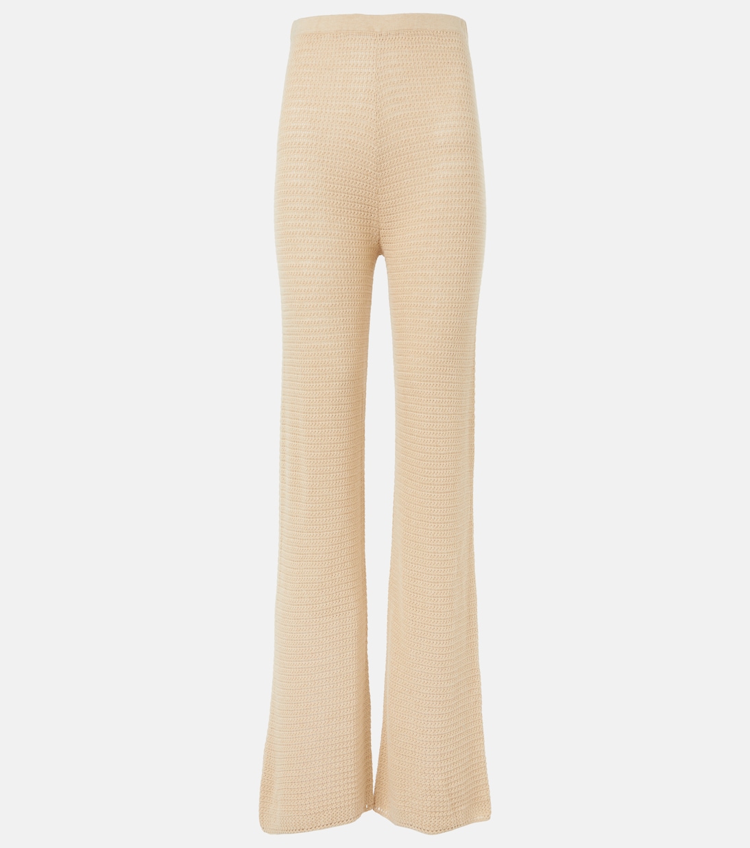 Lennon knitted cotton-blend flared pants | Posse