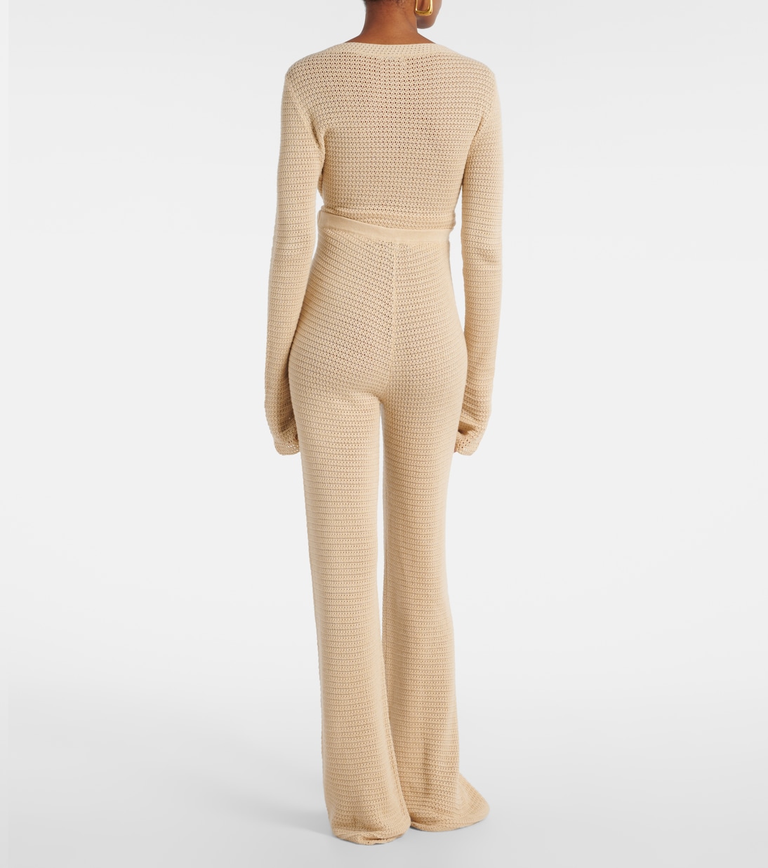 Lennon knitted cotton-blend flared pants | Posse