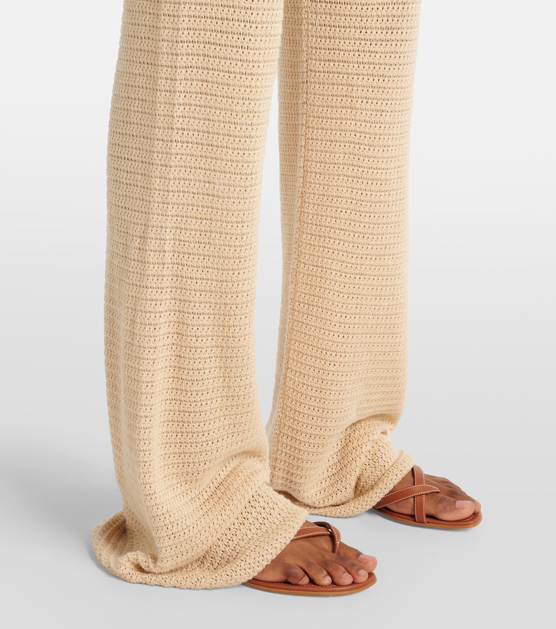 Lennon knitted cotton-blend flared pants | Posse