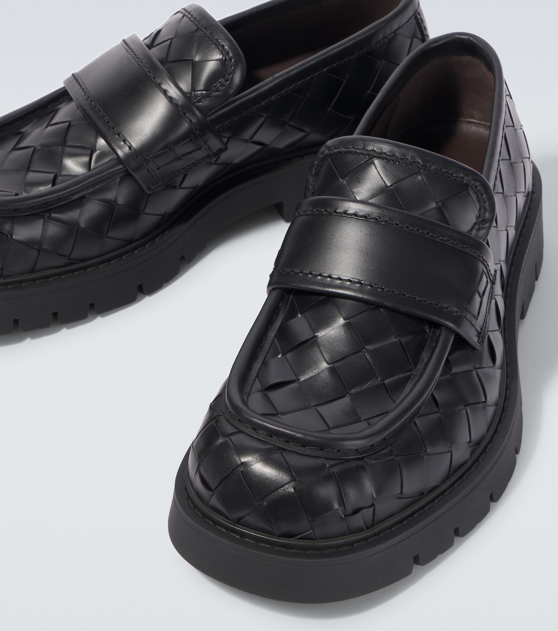Mocassins Haddock en cuir Intrecciato | Bottega Veneta