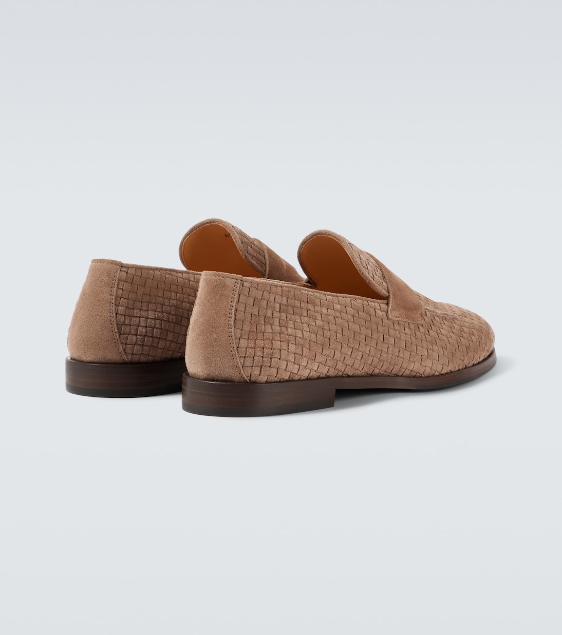 Woven suede penny loafers | Brunello Cucinelli