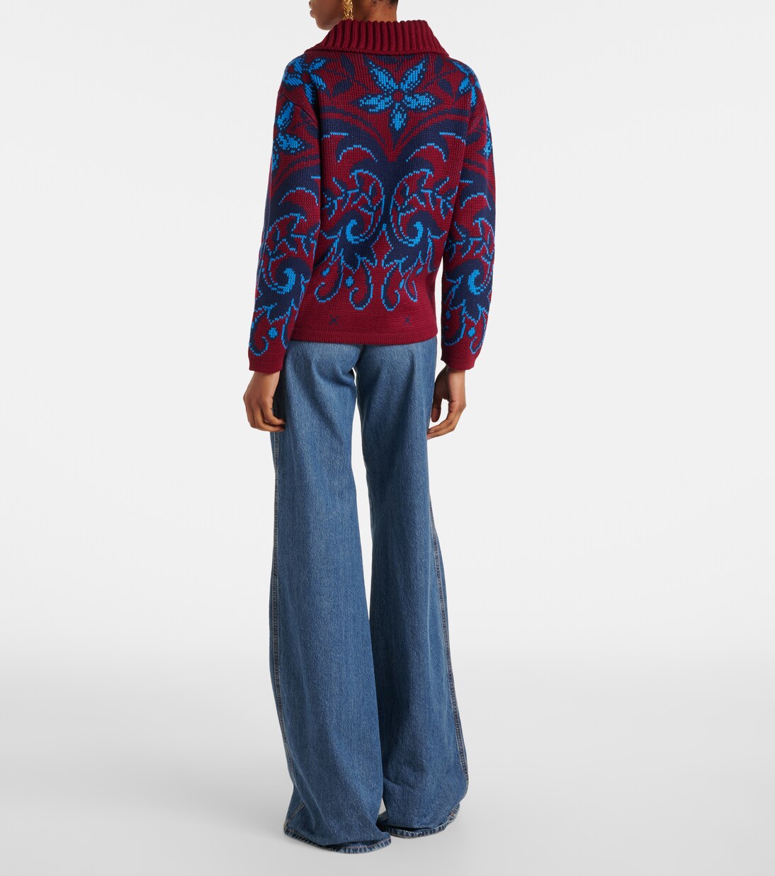 Paisley wool jacquard polo sweater | Etro
