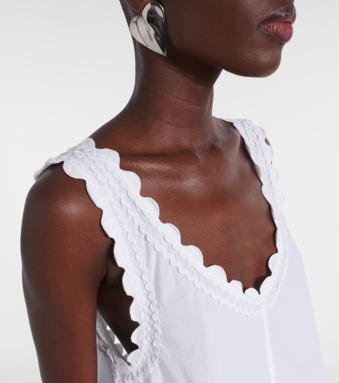 Besticktes Minikleid aus Baumwollpopeline | Juliet Dunn