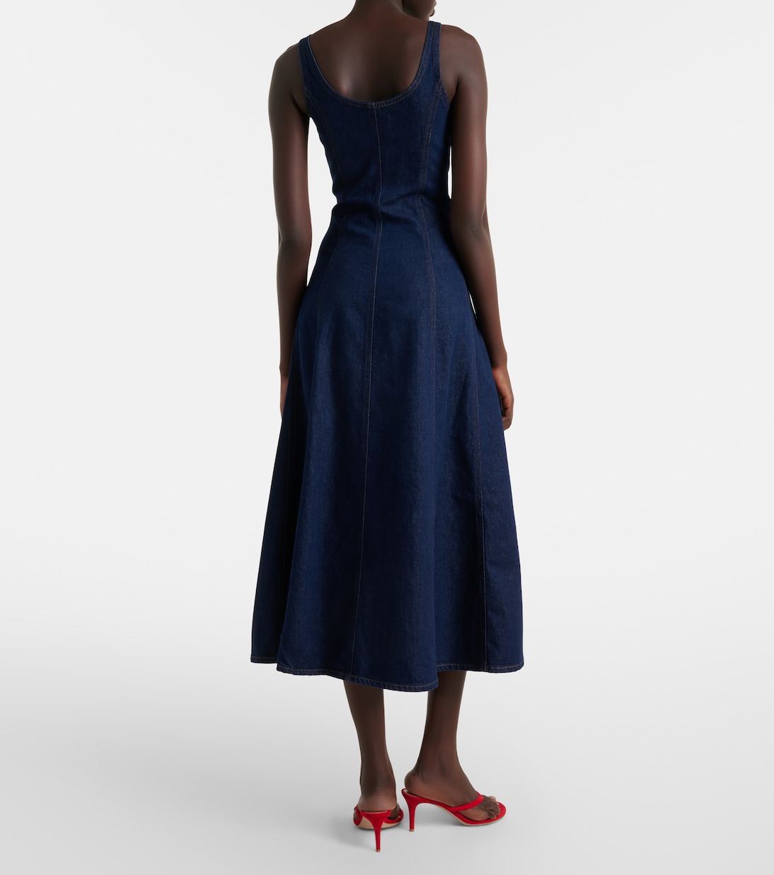 x Argent - Abito midi in denim Farrow  | Citizens of Humanity