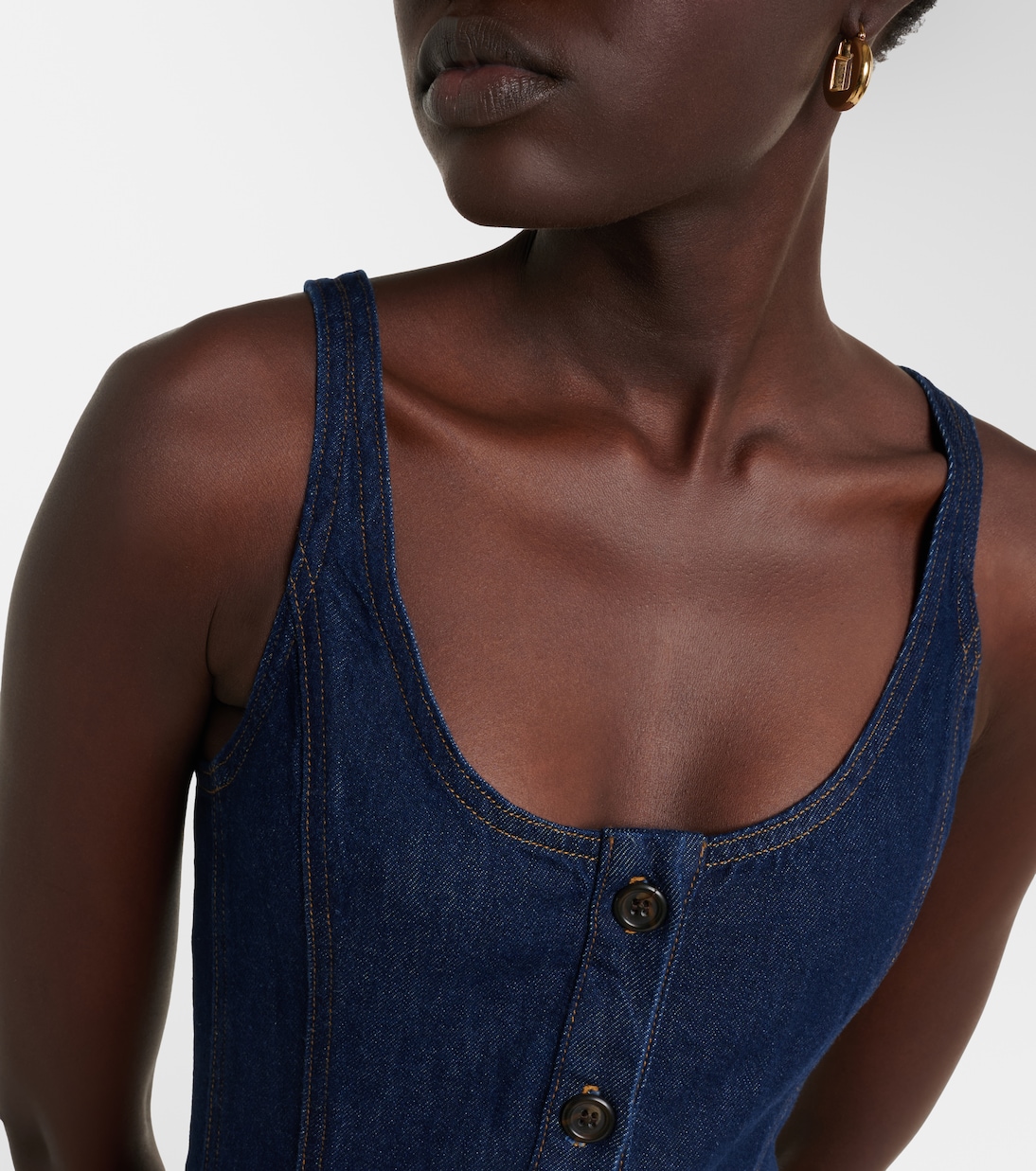 x Argent - Abito midi in denim Farrow  | Citizens of Humanity