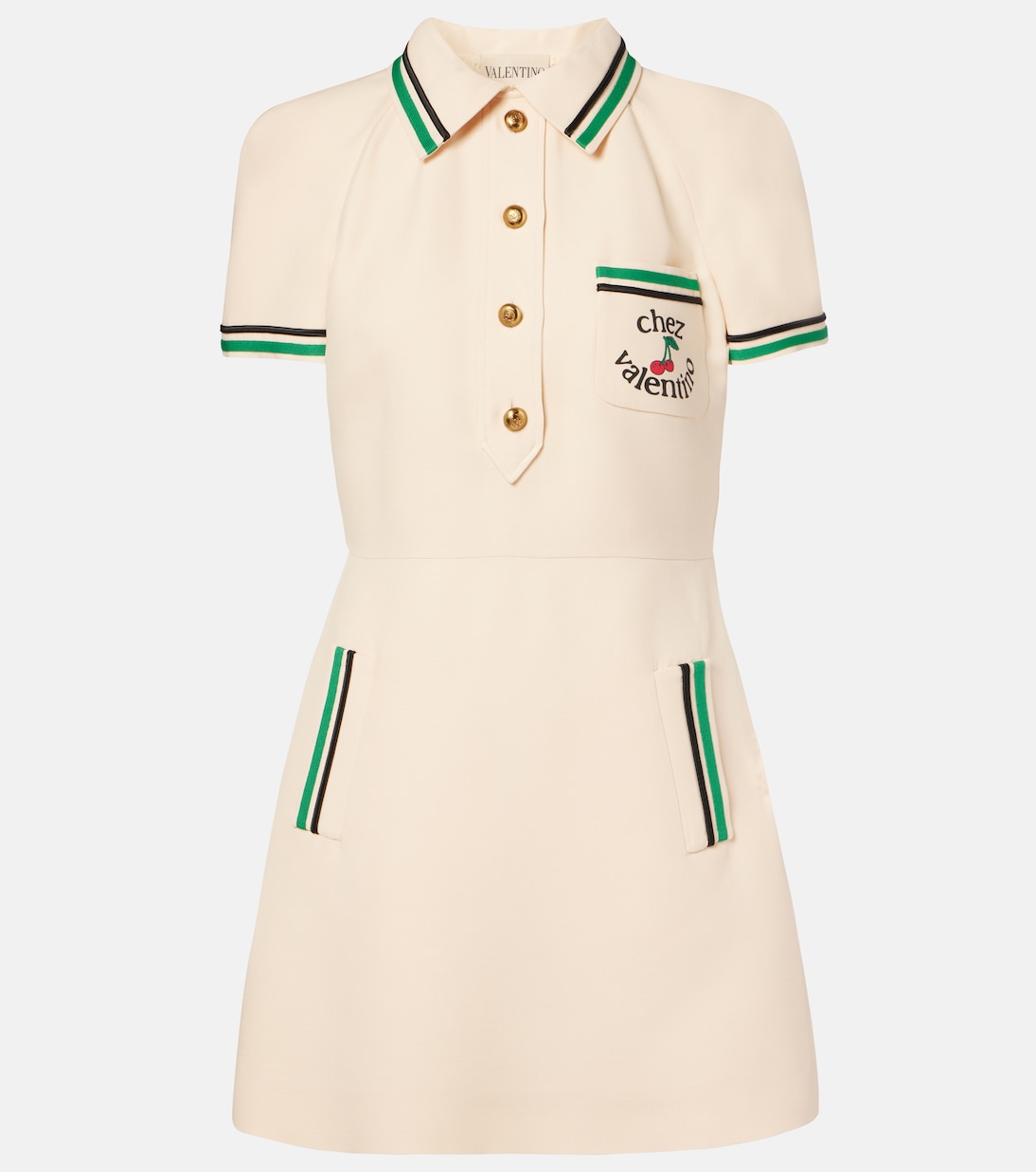 Chez Valentino Crepe Couture minidress | Valentino