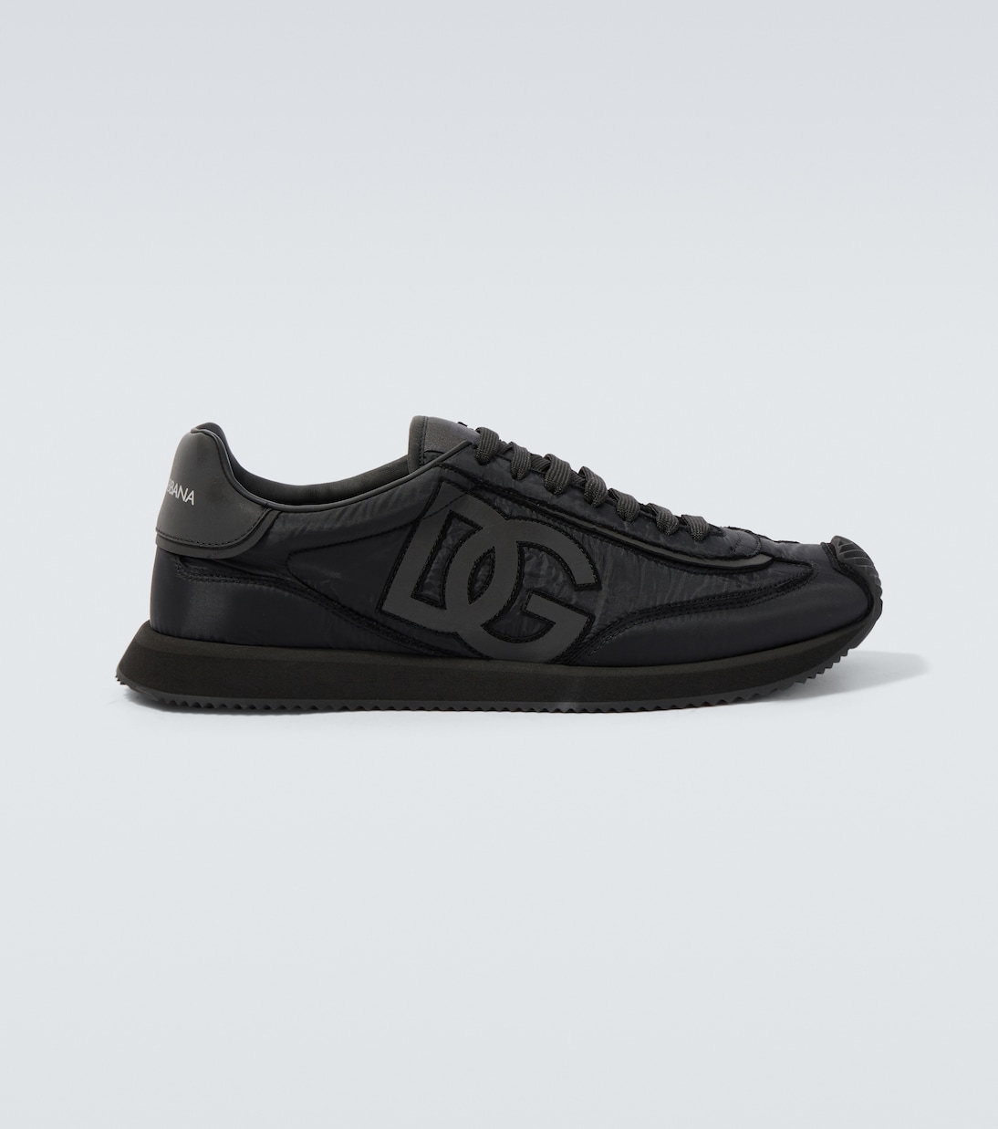Leather-trimmed canvas sneakers | Dolce&Gabbana