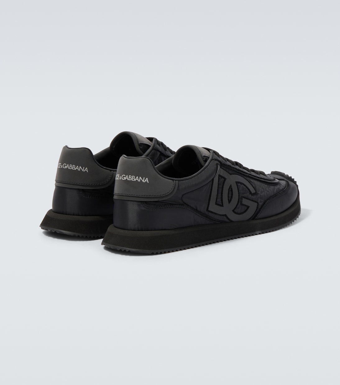 Leather-trimmed canvas sneakers | Dolce&Gabbana