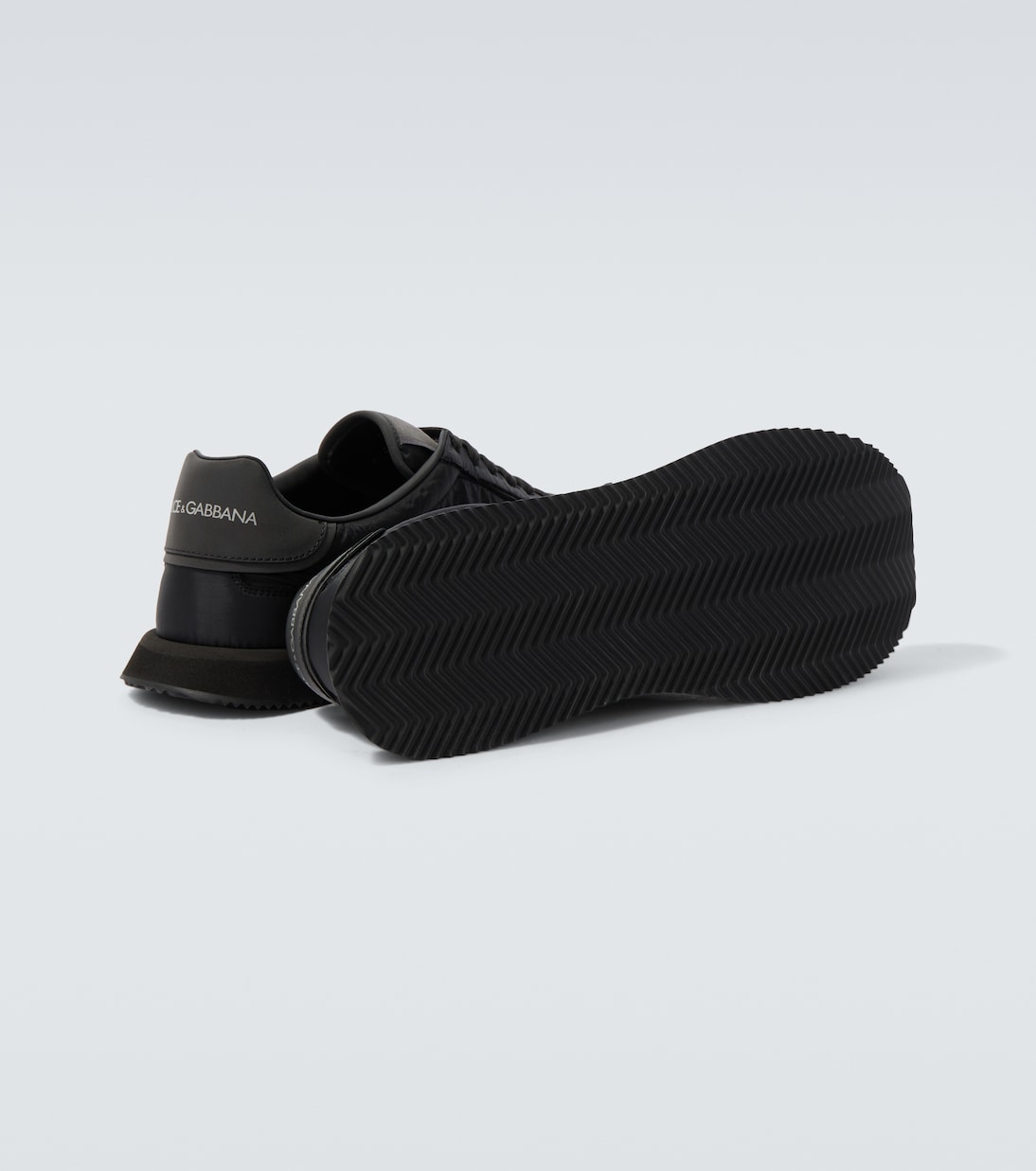 Leather-trimmed canvas sneakers | Dolce&Gabbana